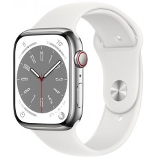 Часы Apple Watch Series 8 45мм корпус из алюминия серебро, ремешок серебристый