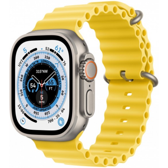 Apple Watch Ultra 49mm корпус из титана, спортивный ремешок желтый