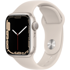 Apple Watch Series 7 45 мм, корпус из алюминия сияющая звезда, ремешок серый